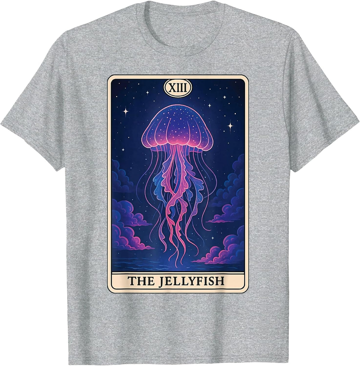 The Jellyfish Tarot Card T-Shirt - Heather Grey