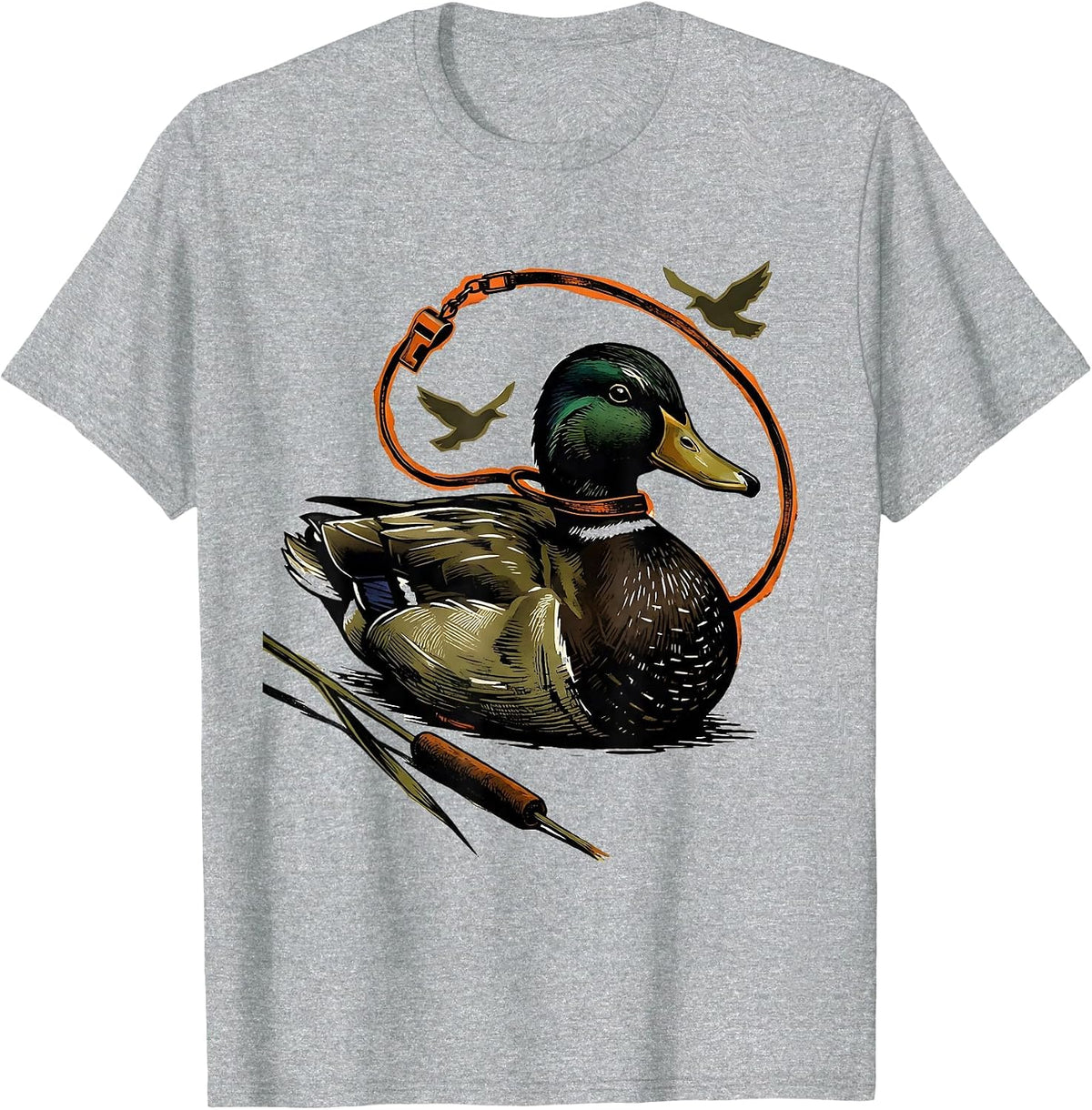 Men's Duck Decoy Mallard Hunter Humor Novelty Gift T-Shirt - Heather Grey