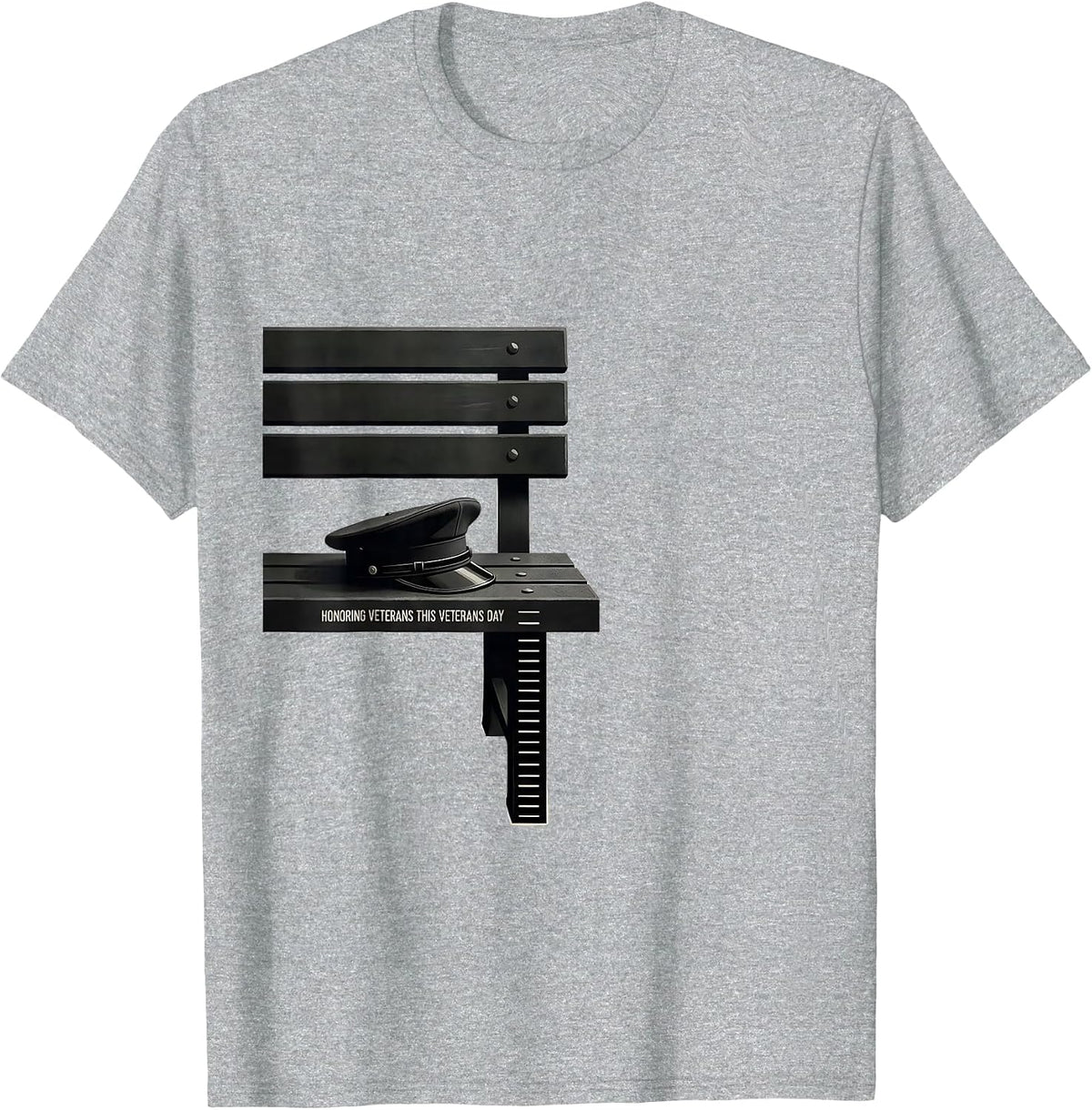 Honoring Veterans This Veterans Day Patriotic Tribute Gift T-Shirt, Men, Heather Grey, Large - As Pictured