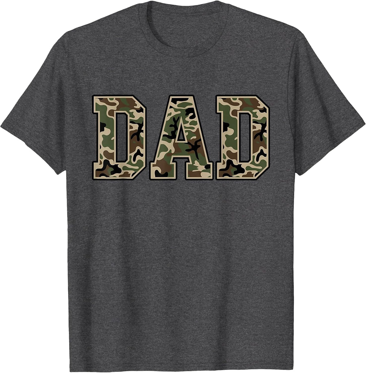 Vintage Camo Duck Hunting Dad Old Camo Dad T-Shirt Tee for Men Hunters - Dark Heather Grey