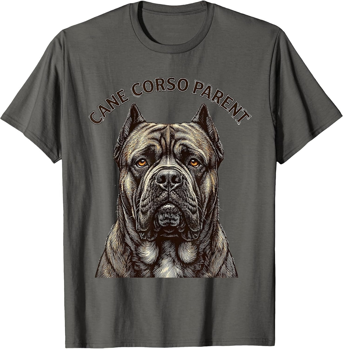 Cane Corso Parent Italian Mastiff Dog Lover Dad Gift T-Shirt - Asphalt Grey