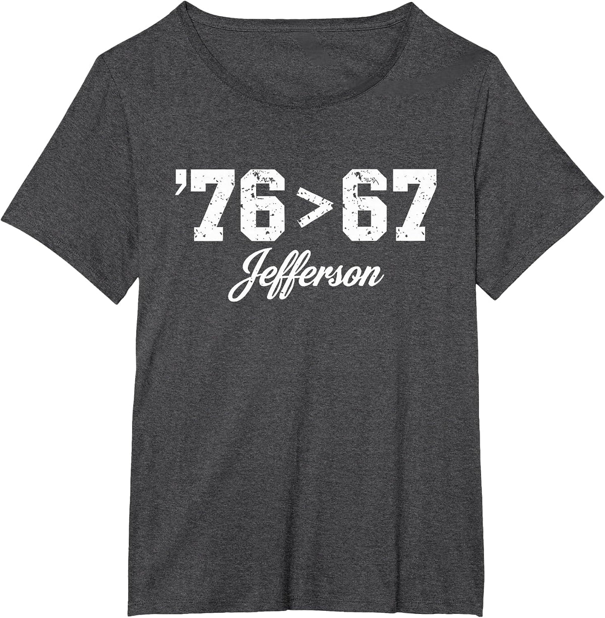Thomas Jefferson '76 > 67 Self-Evident Make History Fun T-Shirt - Dark Heather Grey