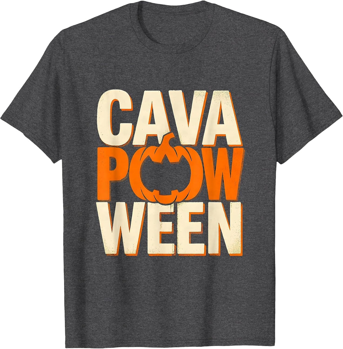 Cavapooween Funny Dog Breed Halloween Costume Humor T-Shirt - Dark Heather Grey