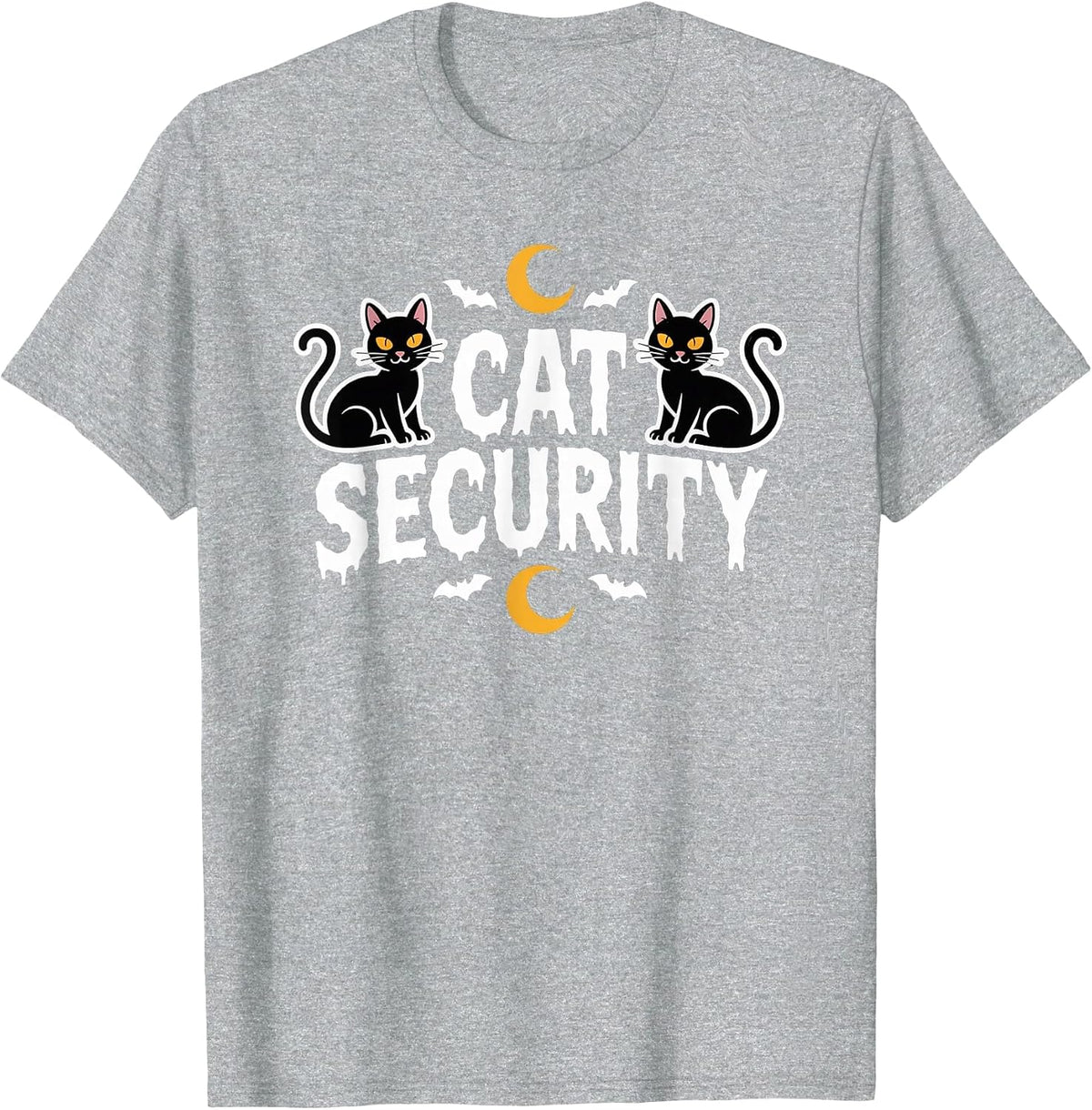 Cat Security Funny Halloween Costume Dad Mom Group Joke T-Shirt - Heather Grey