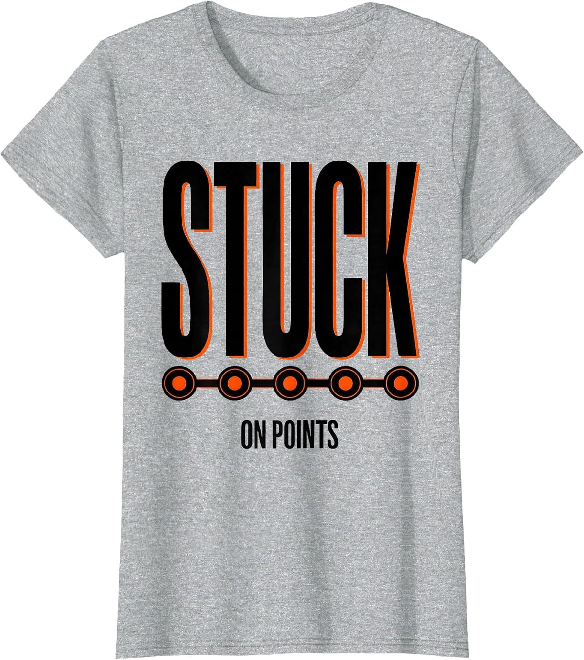 Women's Stuck On Points Funny Classic Car Guy Pickup Truck T-Shirt - Heather Grey