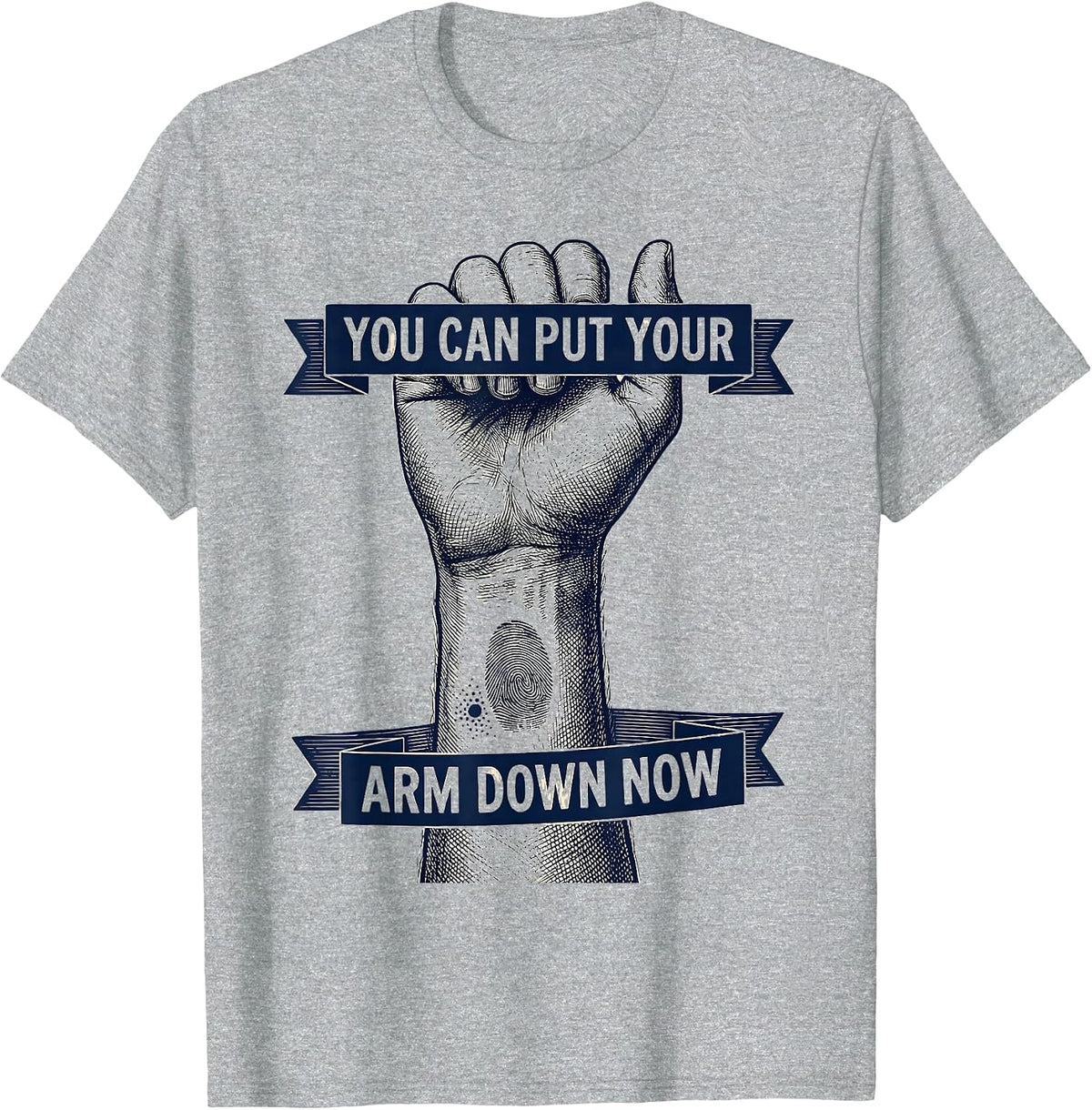 Men's You Can Put Your Arm Down Now Funny Massage Therapist LMT T-Shirt - Heather Grey