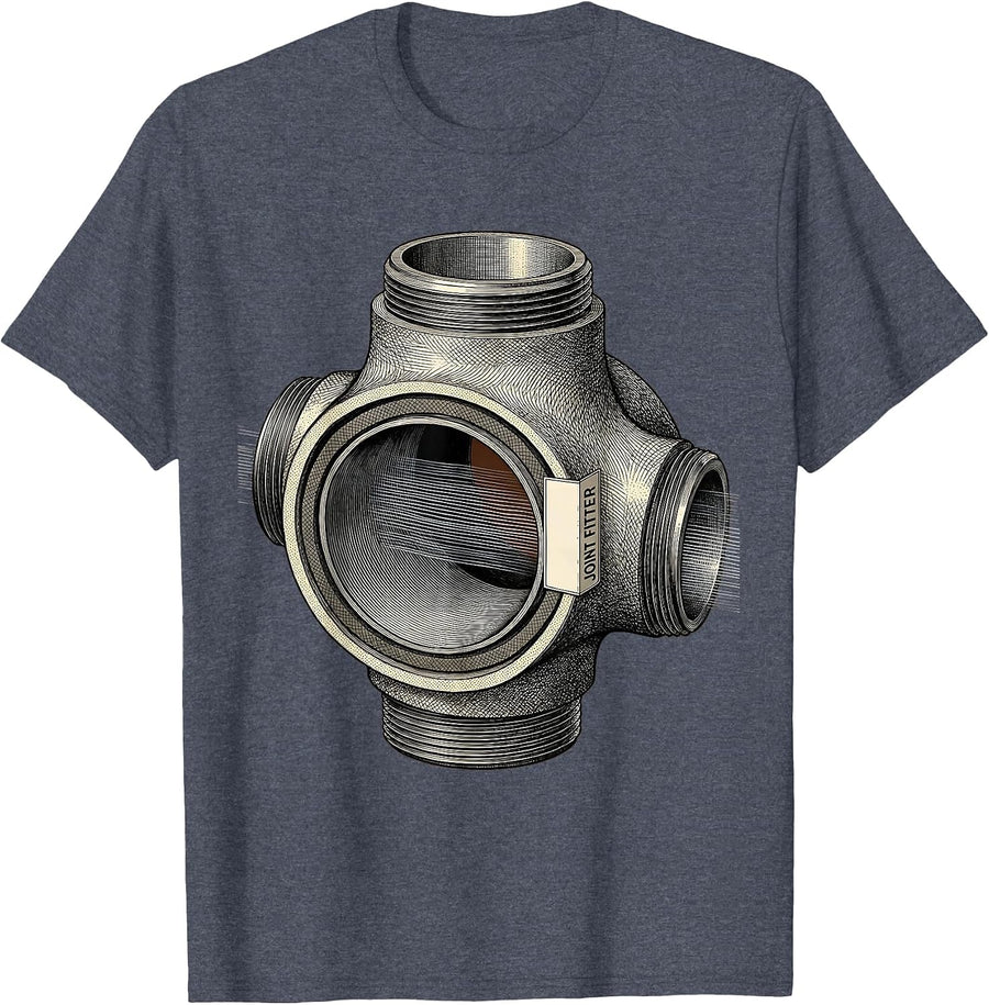 Joint Fitter Funny Plumber Pipefitter Occupational Humor T-Shirt - Heather Blue