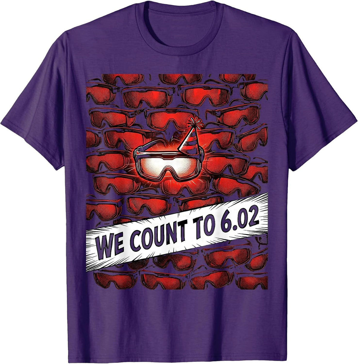 Men's We Count To 6.02 Comic Book Chemistry Teacher Mole Day T-Shirt - Purple