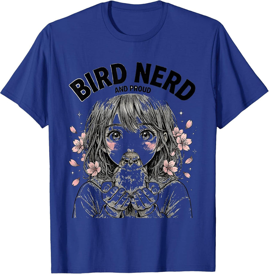 Bird Nerd And Proud Birdwatching Design T-Shirt - Royal Blue