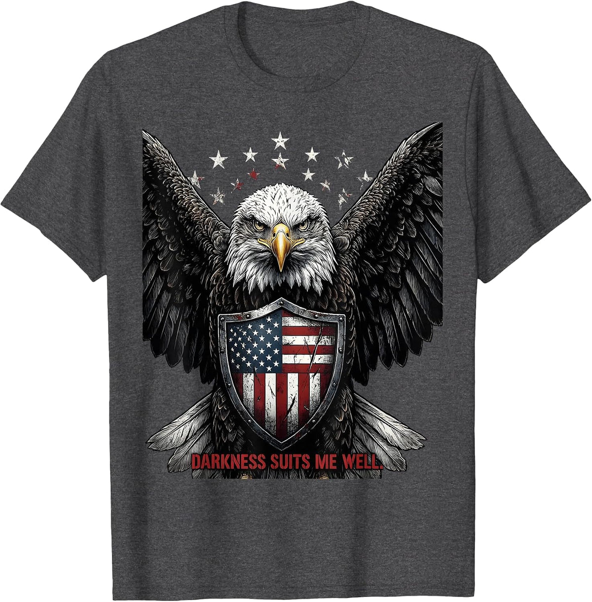 Darkness Suits Me Well Gothic Men's Design T-Shirt - Dark Heather Grey
