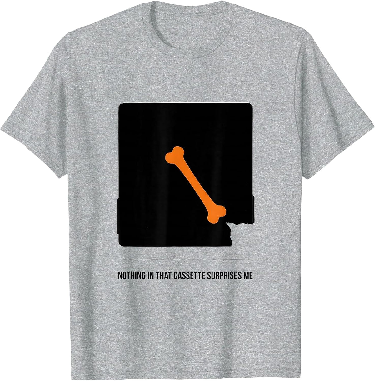 Men's Nothing In That Cassette Surprises Me Brutalist Radiology T-Shirt - Heather Grey