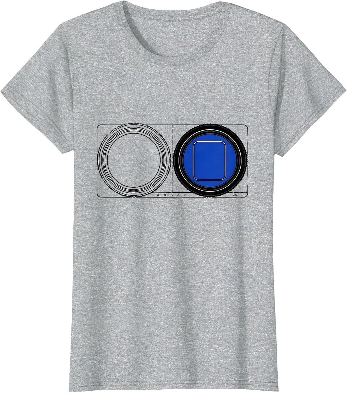 Women's Trial Frame Flip Humor Optometrist Eye Doctor Gift T-Shirt - Heather Grey