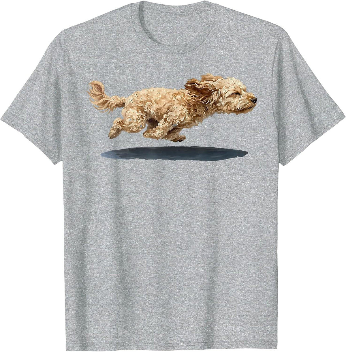 Running Cavapoo Dog Mom Pet Lovers Owner Kids Men Women T-Shirt - Heather Grey