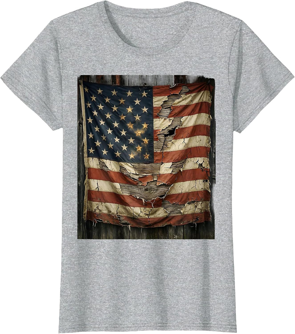 Rifle Bayonet In Sand With Helmet Memorial Graphic T-Shirt - Heather Grey
