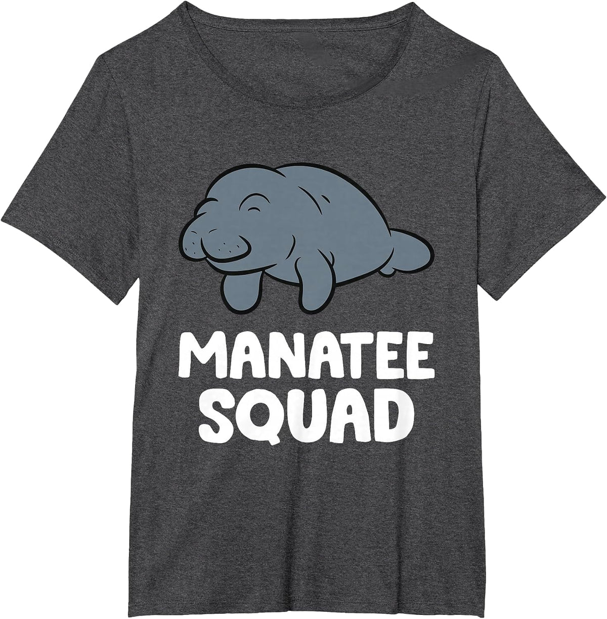 Manatee Squad Team Manatee T-Shirt - Dark Heather Grey