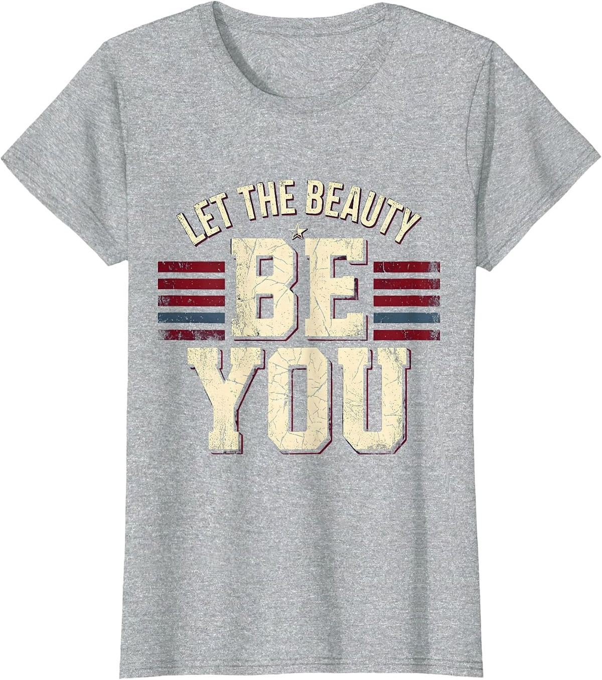 Let the Beauty Be You Rumi Inspirational Design T-Shirt - Heather Grey