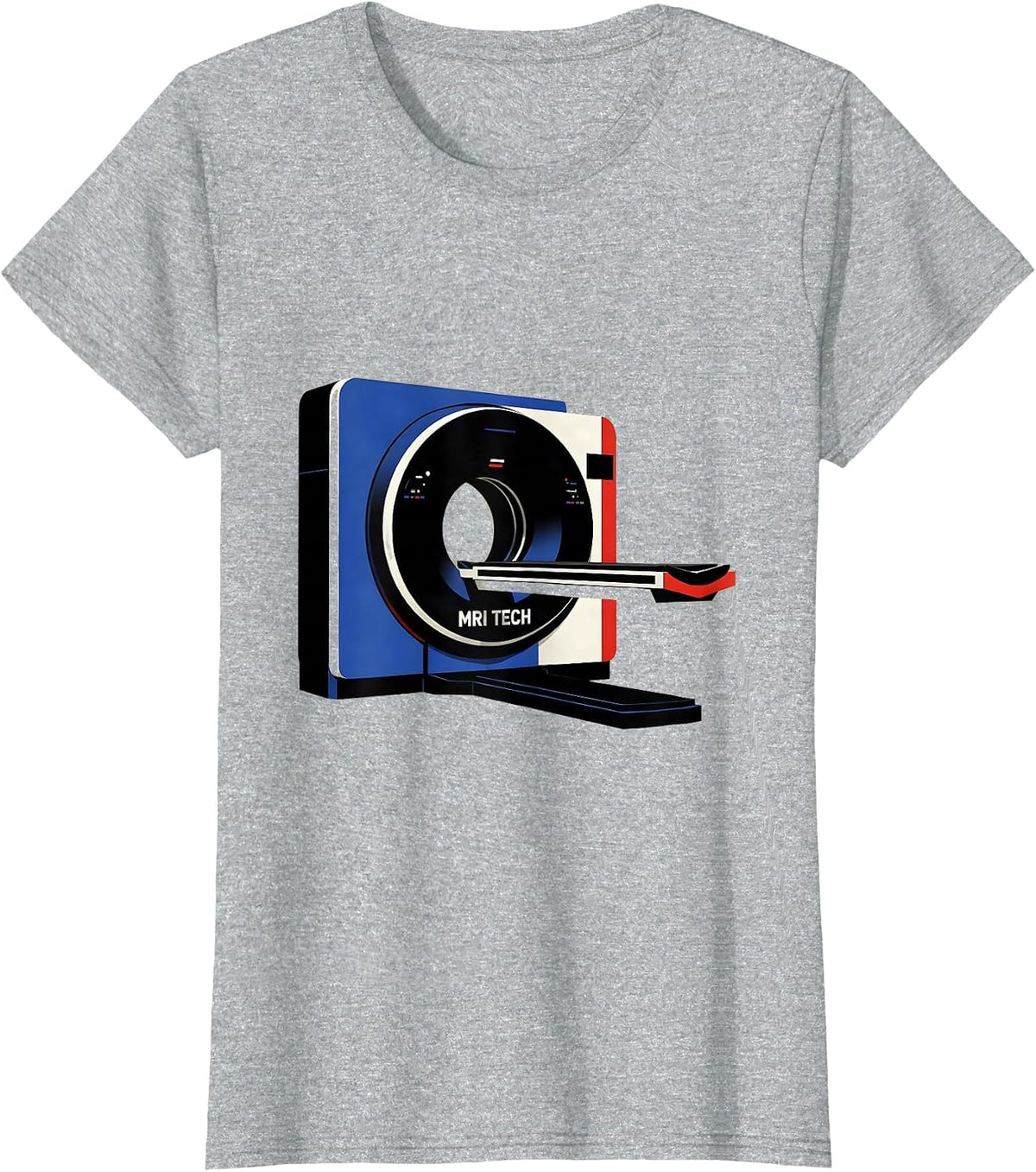Women's MRI TECH Bauhaus Modernist Radiology Tech Coquette Cute T-Shirt - Heather Grey