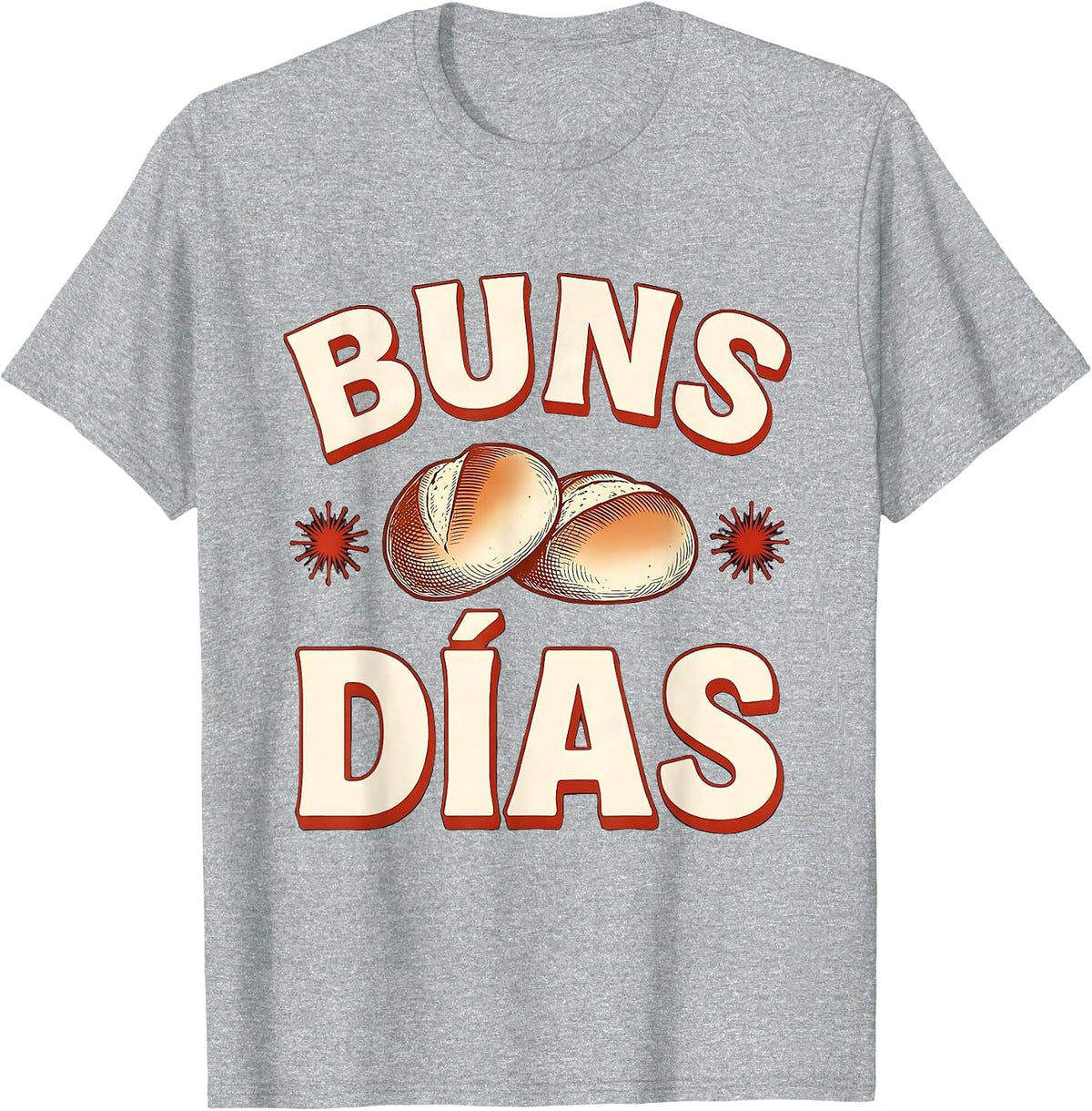 Men's Buns Días Funny Spanish Pun Cinco De Mayo Party Humor T-Shirt - Heather Grey