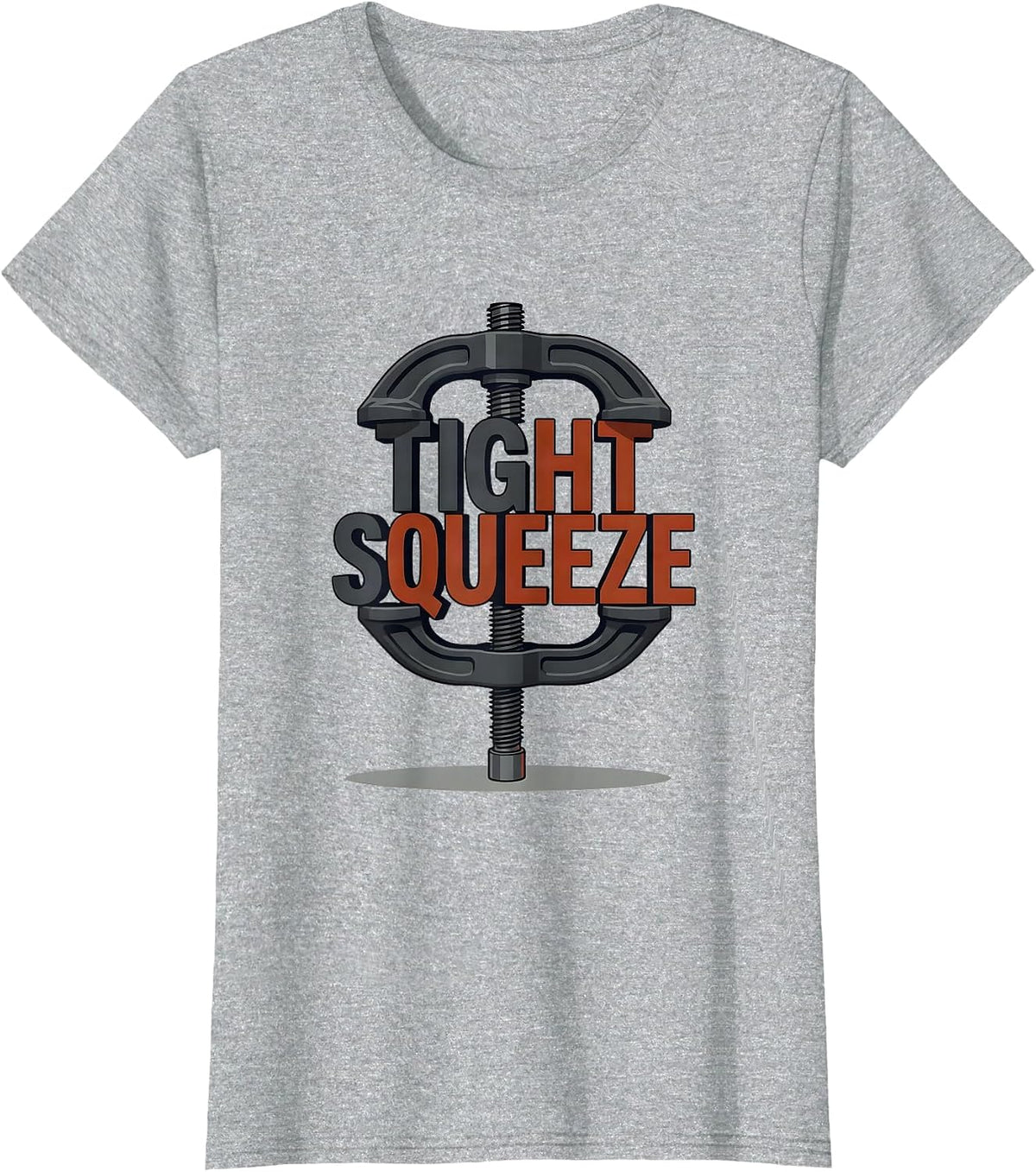 Women's Tight Squeeze Rugged Oilfield Worker Gift for Operators T-Shirt - Heather Grey
