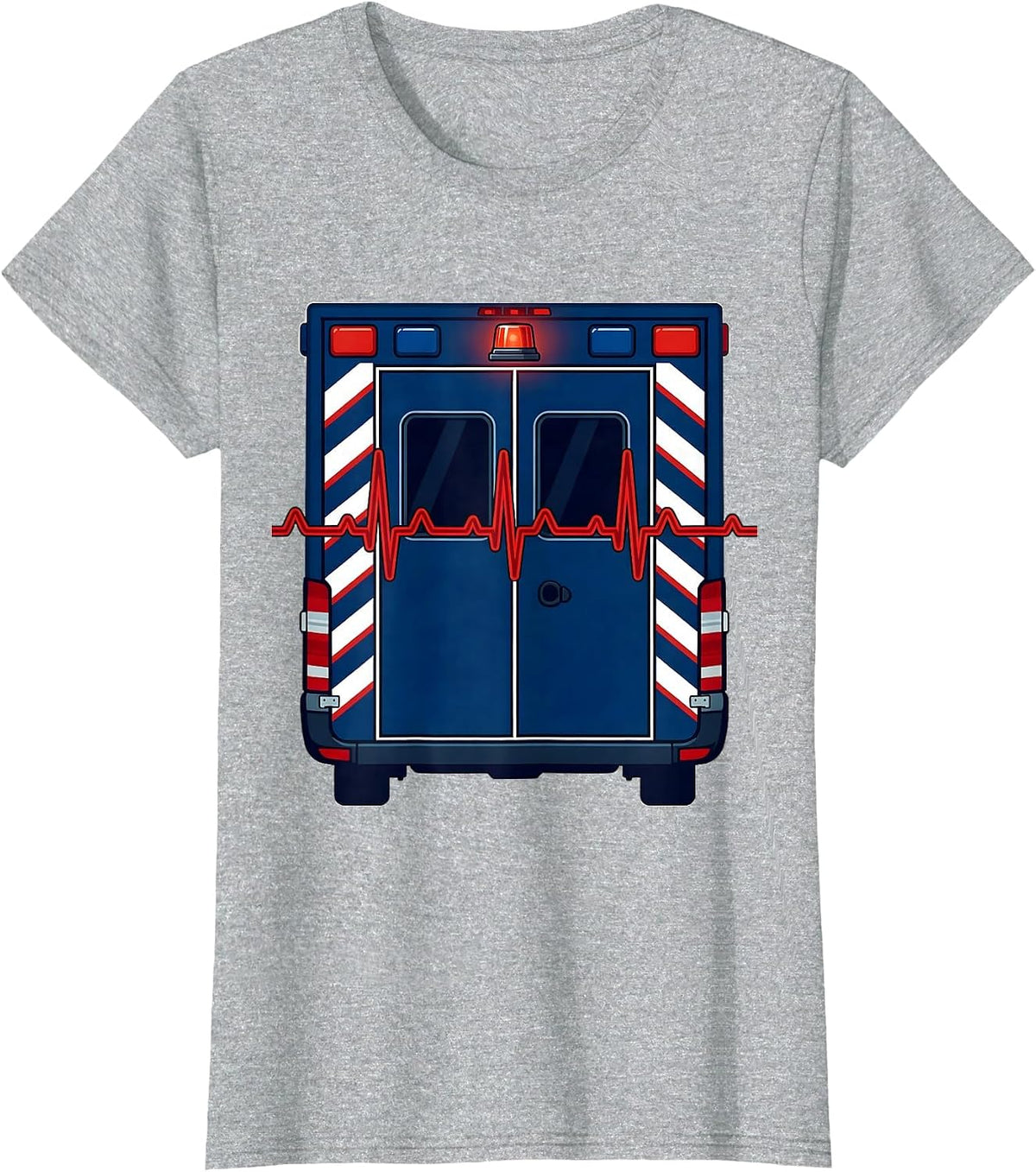 Ambulance Rear Doors Funny EMT Paramedic Gift T-Shirt - Heather Grey