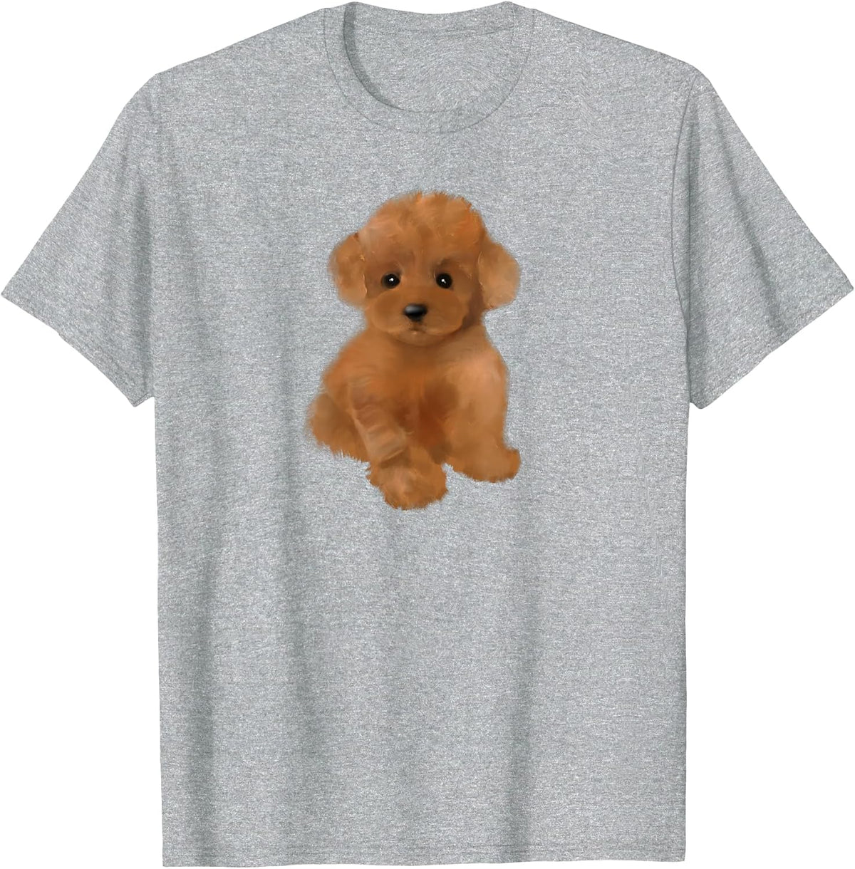 Toy Poodle Dog,Breed,mini Poodle Puppy T-Shirt - Heather Grey