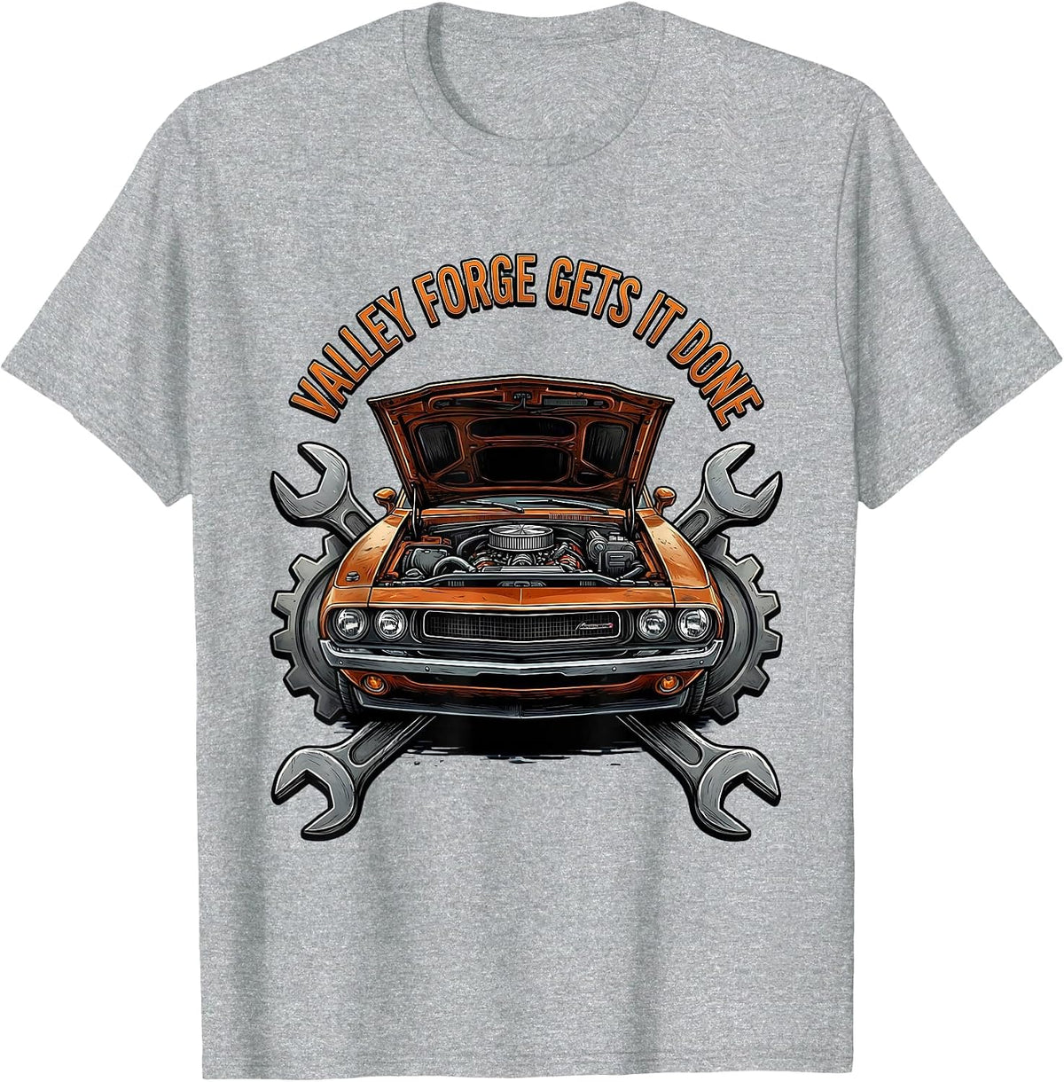 Men's Valley Forge Gets It Done Automotive Design T-Shirt - Heather Grey