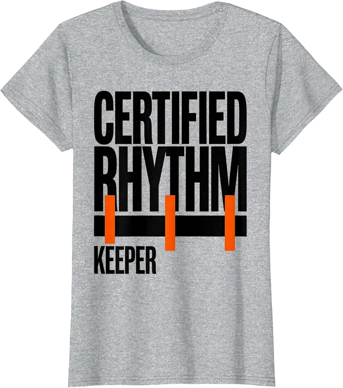 Certified Rhythm Keeper Brutalist Dialysis Nurse Nephrology T-Shirt - Heather Grey