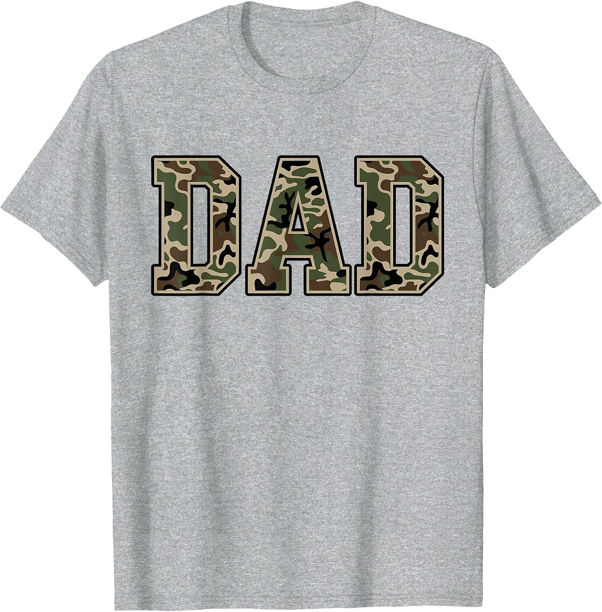 Vintage Camo Duck Hunting Dad Old Camo Dad T-Shirt Tee for Men Hunters - Heather Grey