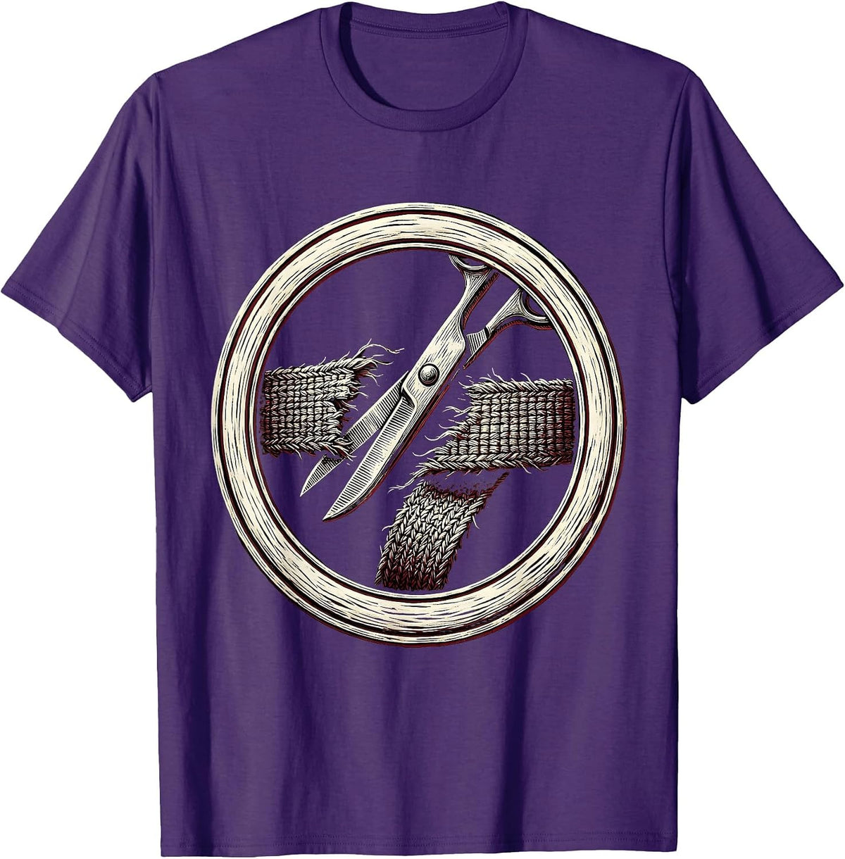 EMT Trauma Shears Cutting Seatbelt Graphic T-Shirt - Purple