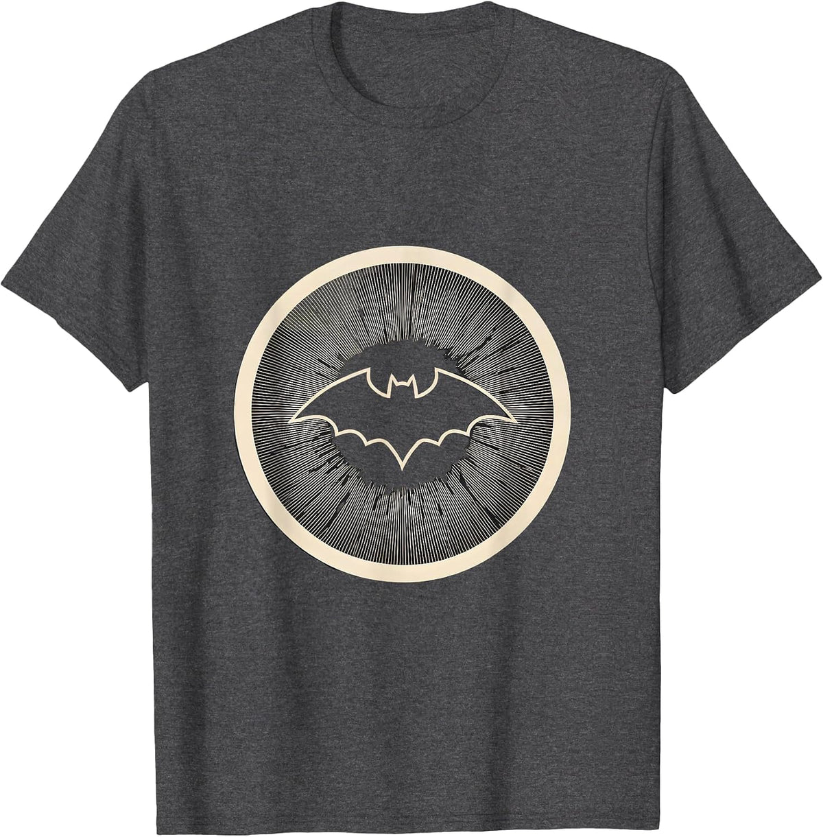 Bat Eye Contact Lens Optometry Halloween Humor T-Shirt - Dark Heather Grey