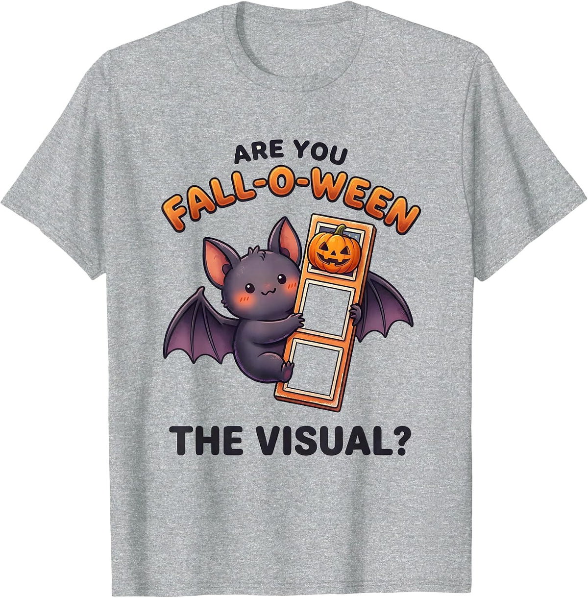 Men's Are You Fall-O-Ween The Visual Cute Kawaii Teacher Halloween T-Shirt - Heather Grey