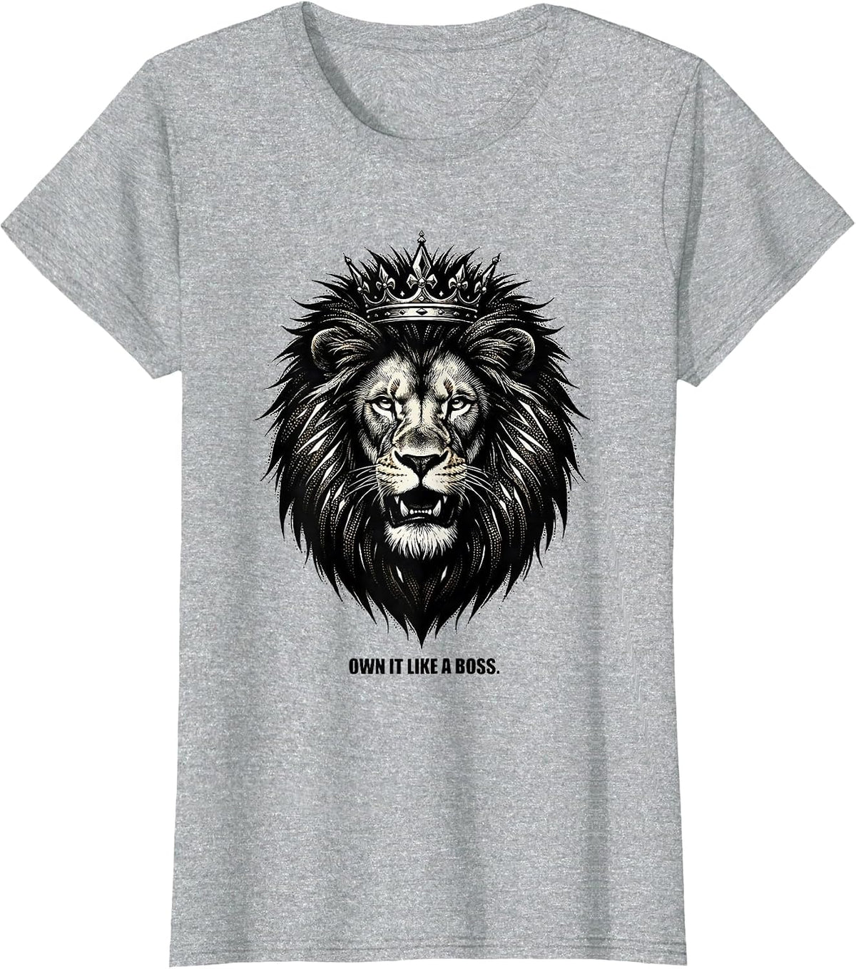 Women's Own It Like a Boss Bold Statement Design T-Shirt - Heather Grey