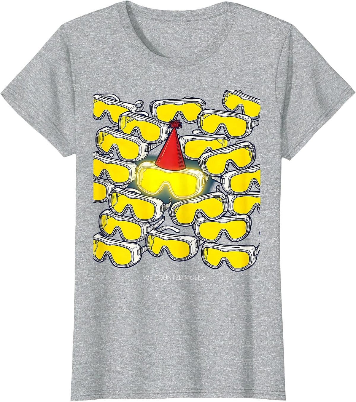 Women's We Counted Moles Funny Chemistry Mole Day Science Student T-Shirt - Heather Grey
