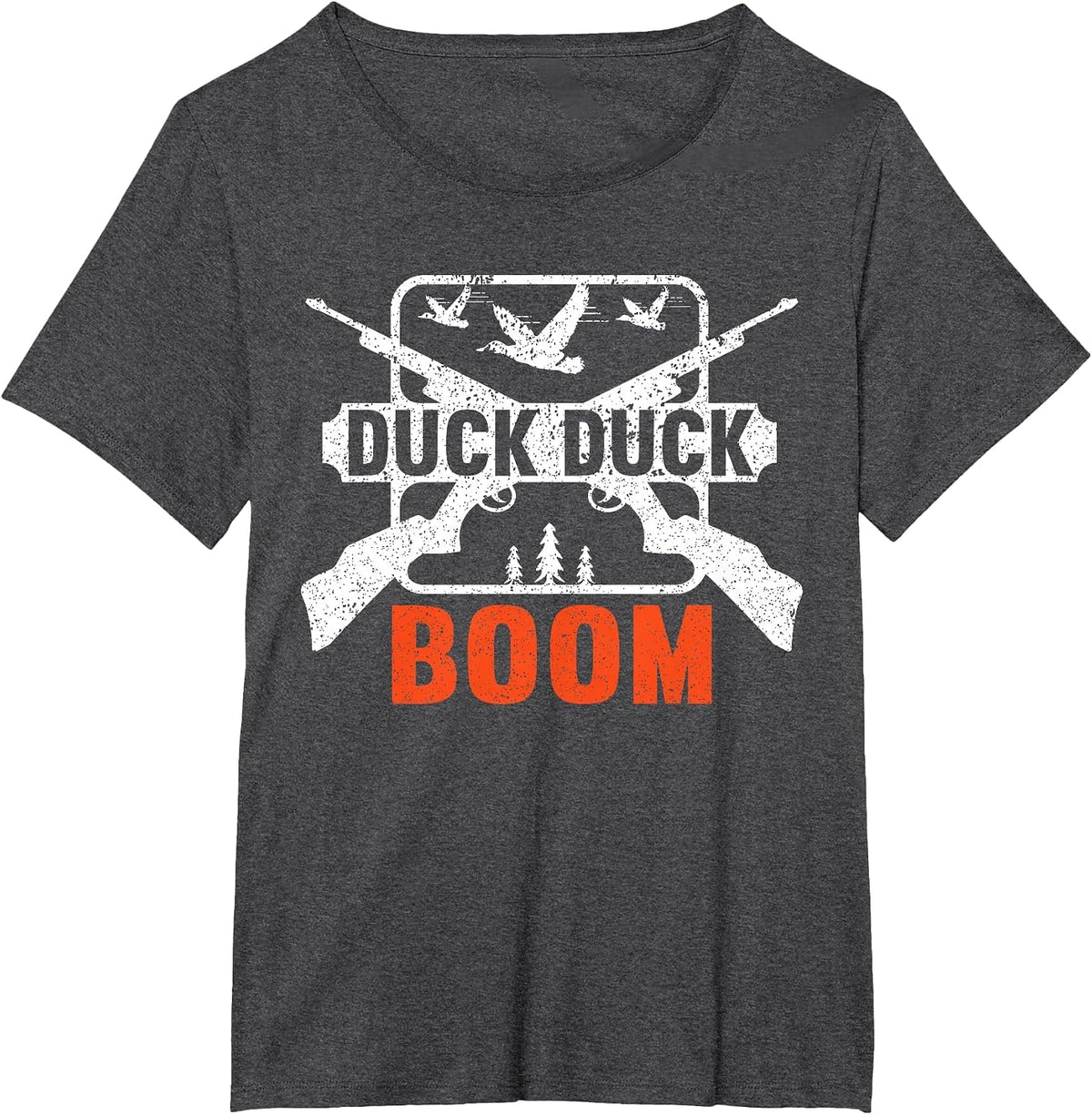 Duck Duck Boom | Hunting Ducks Hunting Funny Hunter T-Shirt - Dark Heather Grey