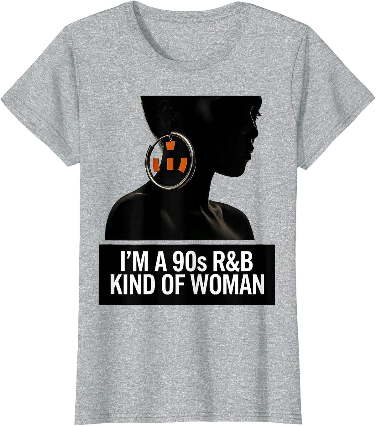 Women's I'm A 90s R&B Kind Of Woman Retro Music Fan T-Shirt - Heather Grey