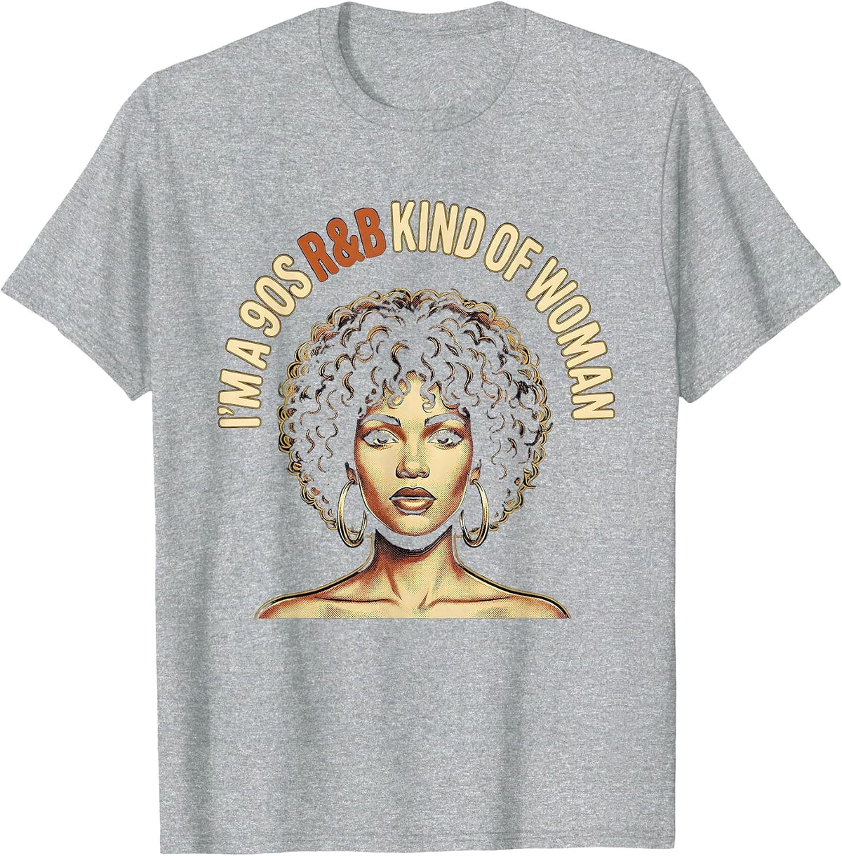 Men's I'm A 90s R&B Kind Of Woman Vintage Retro Music Fan T-Shirt - Heather Grey