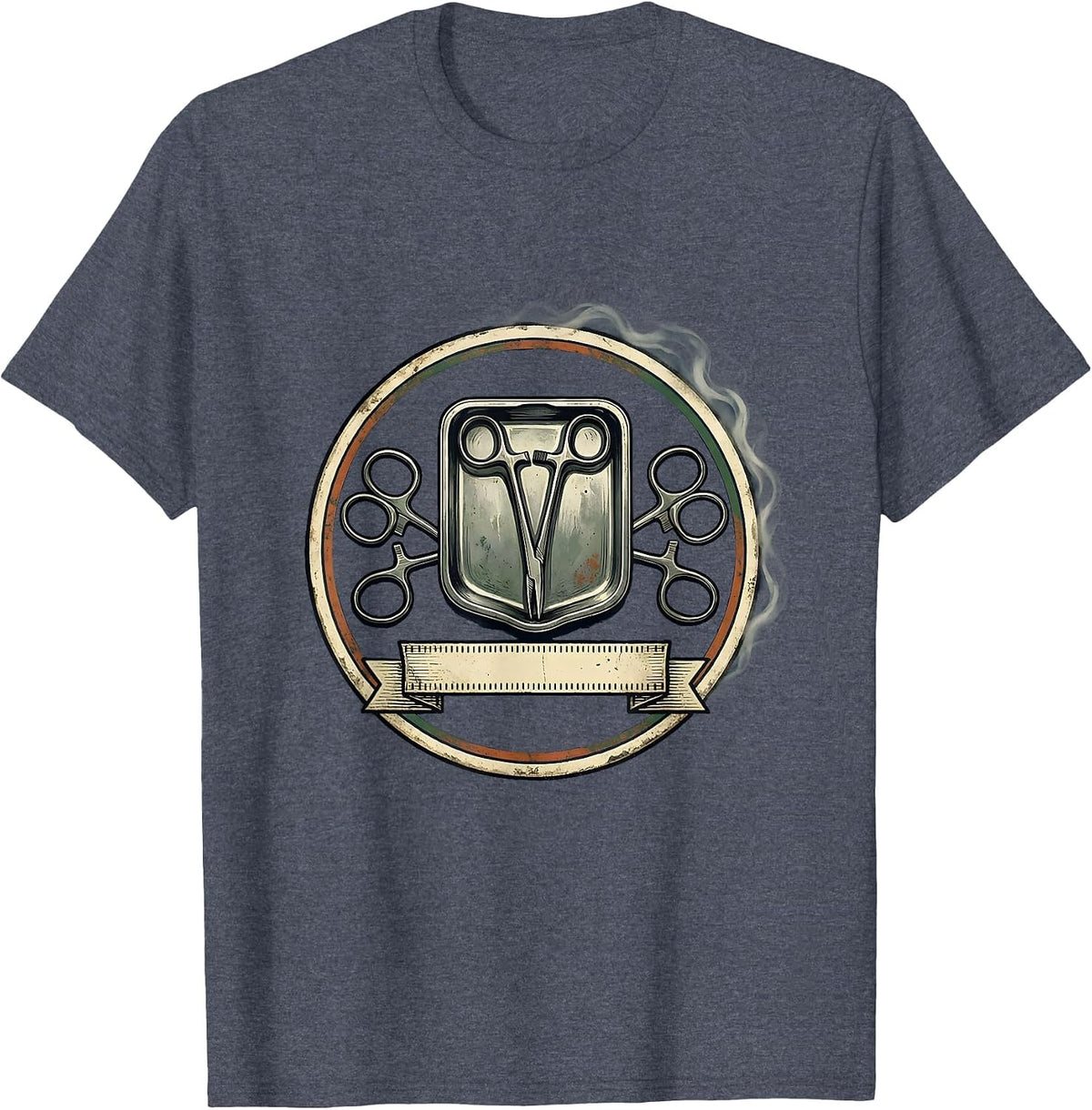 Vintage Surgical Instruments Tech Crew Appreciation Badge T-Shirt - Heather Blue