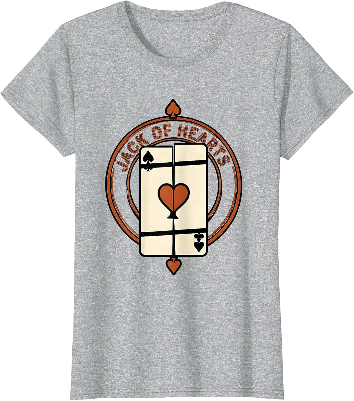 Whole Costume Jack Of Hearts Exploded View Technical Poker T-Shirt - Heather Grey
