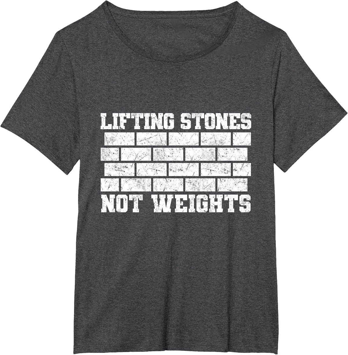 Lifting Stones Not Weights | Masonry Mason T-Shirt - Dark Heather Grey