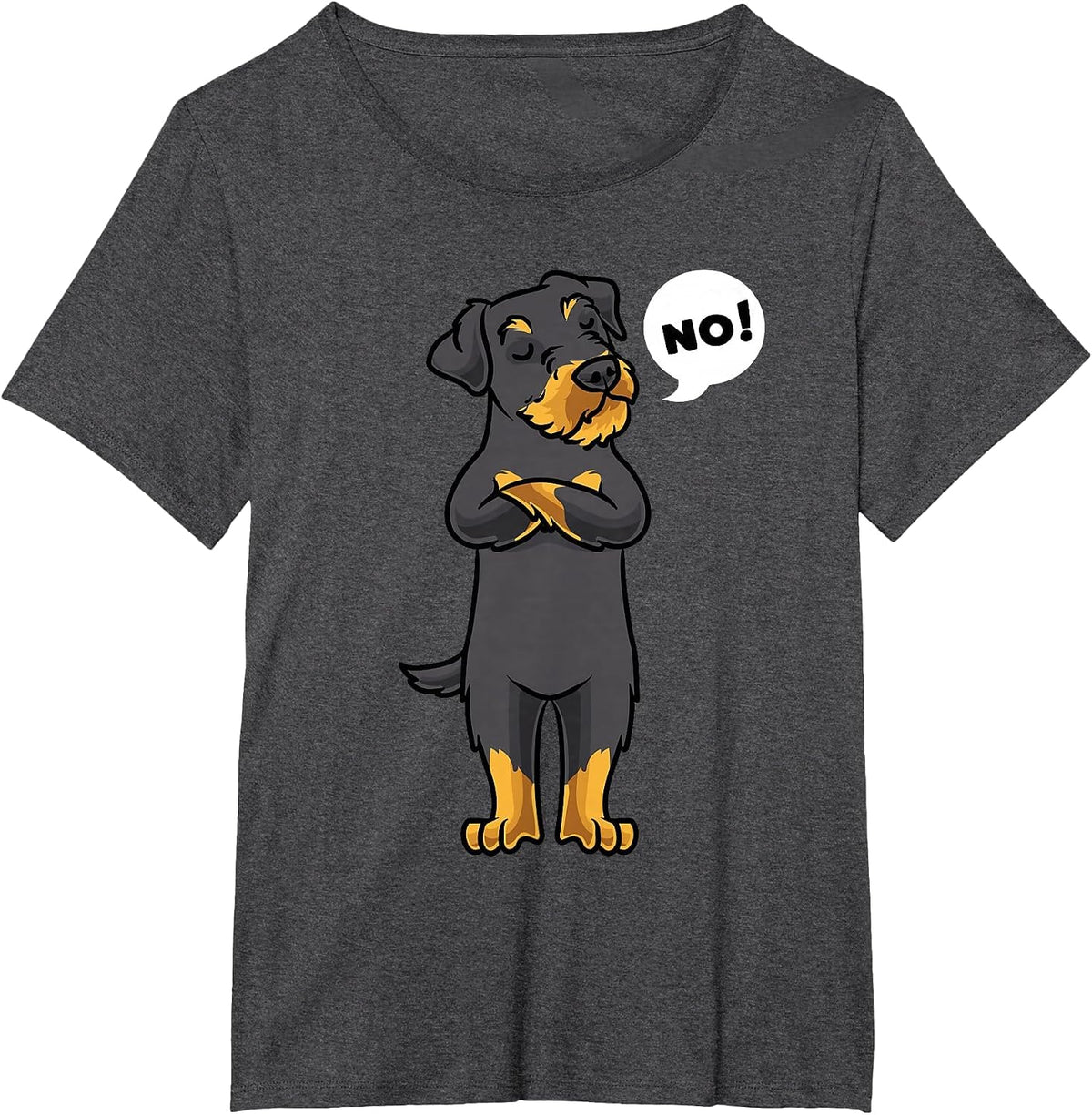 Stubborn Jagdterrier Dog Funny T-Shirt - Dark Heather Grey