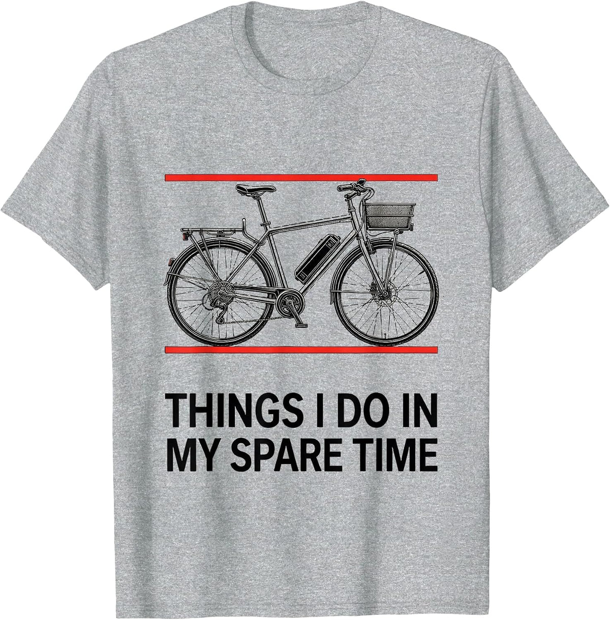 Men's Things I Do In My Spare Time Funny Biker Motorcycle Cycling T-Shirt - Heather Grey