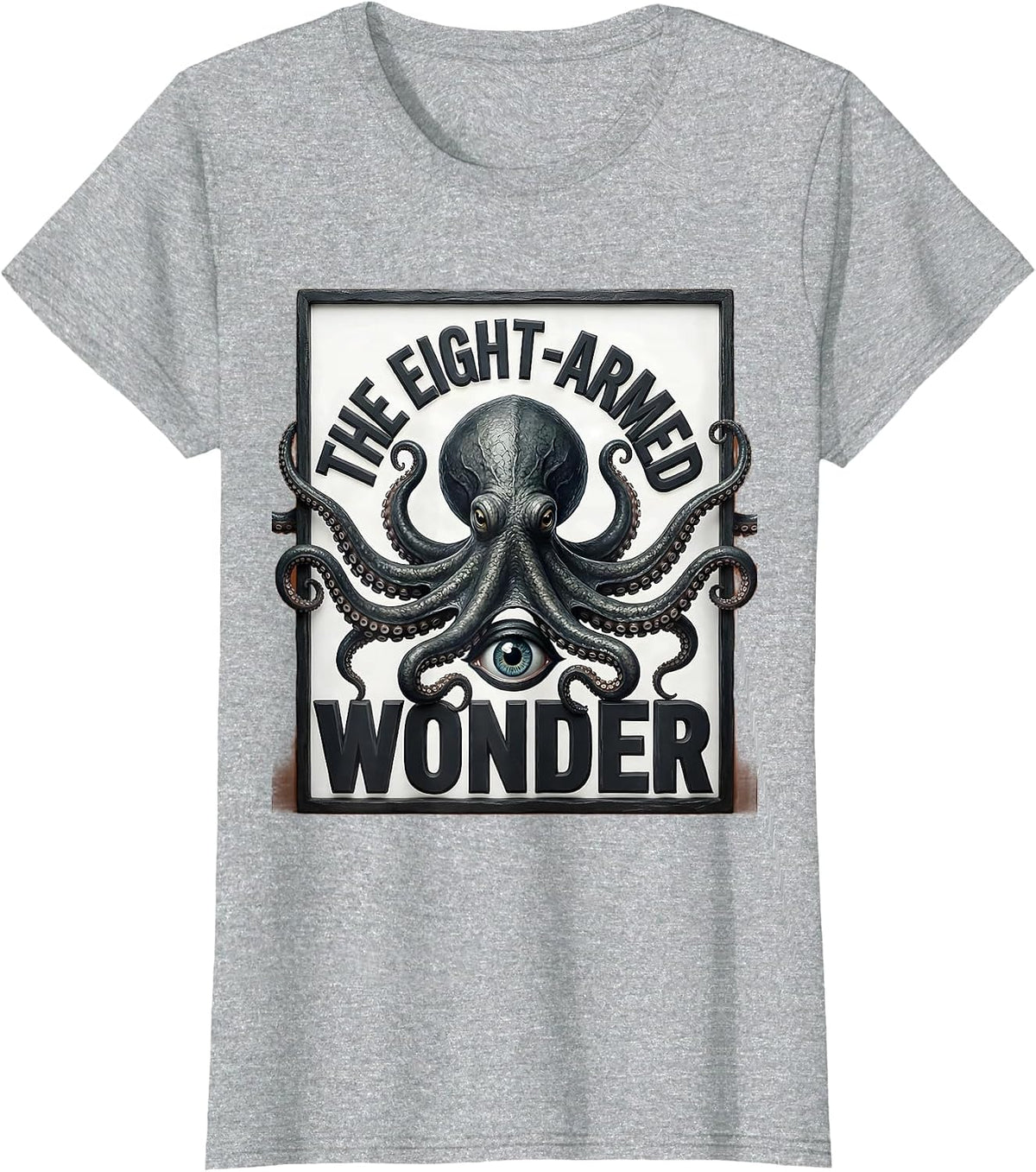 The Eight-Armed Wonder Octopus Lover Sea Creature T-Shirt - Heather Grey