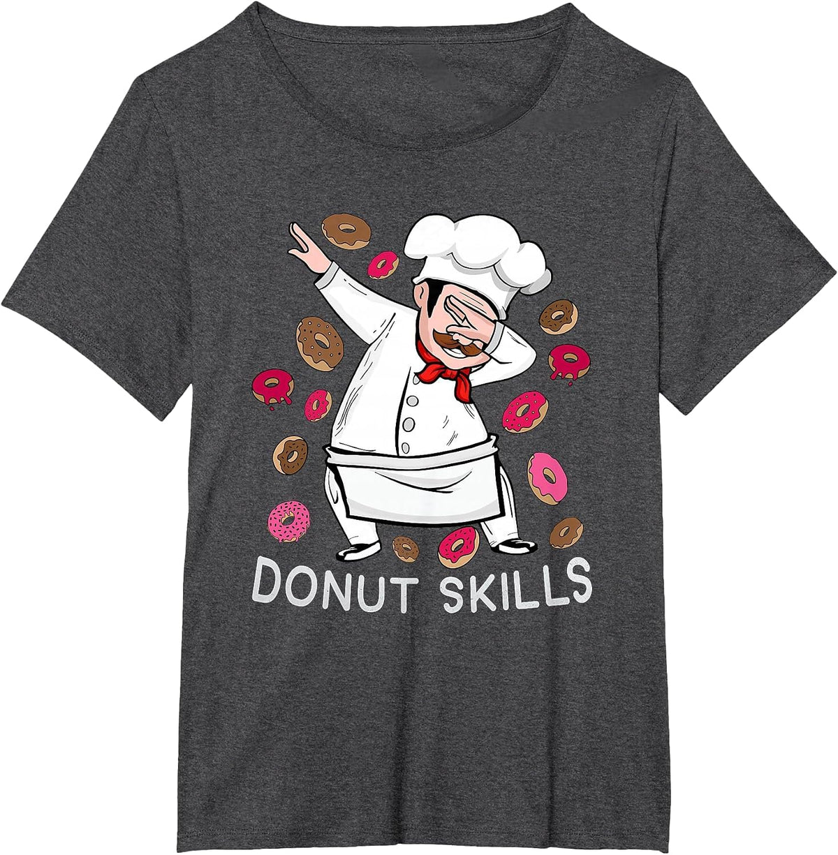 Donut Lovers Men's Pastry Chef Muffin Souvenir Cake Donuts T-Shirt - Dark Heather Grey