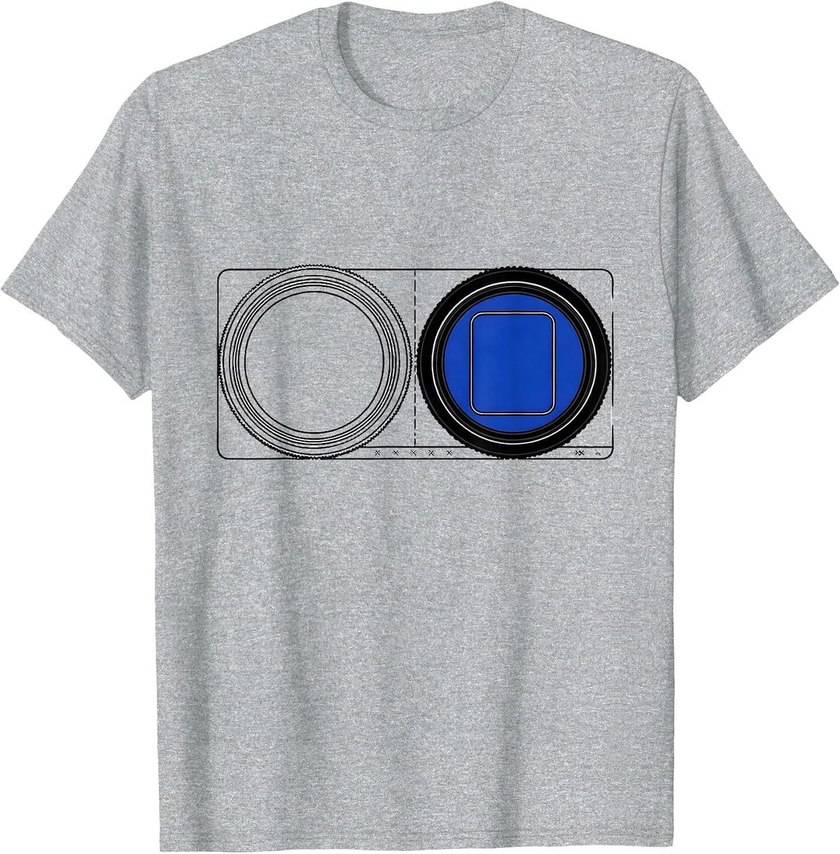 Men's Trial Frame Flip Humor Optometrist Eye Doctor Gift T-Shirt - Heather Grey