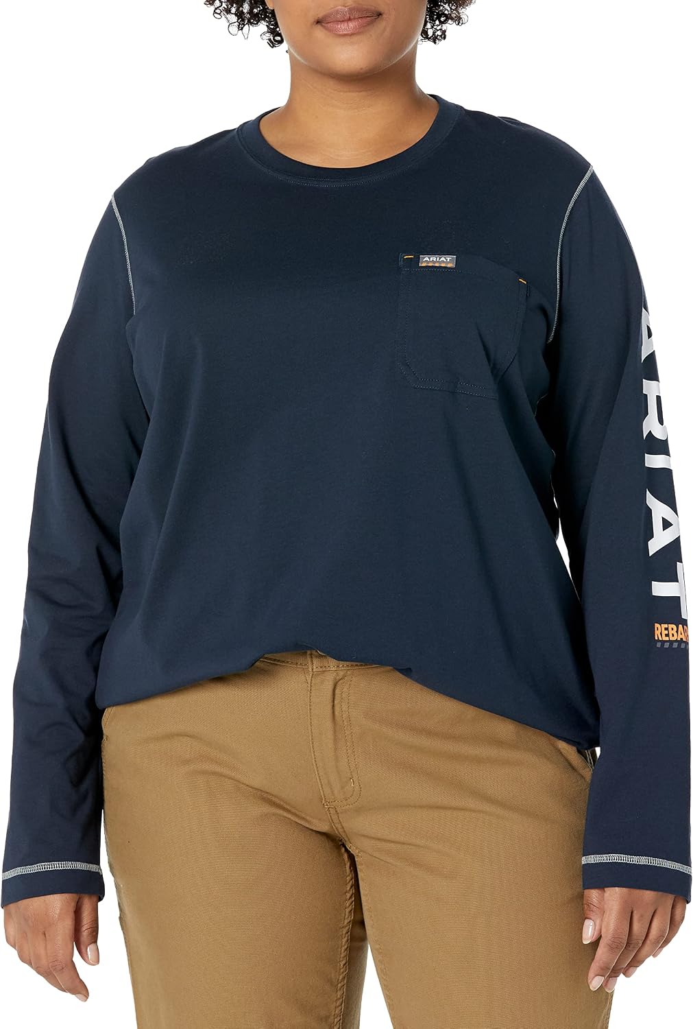 ARIAT Men's Rebar Workman Logo T-Shirt - Navy