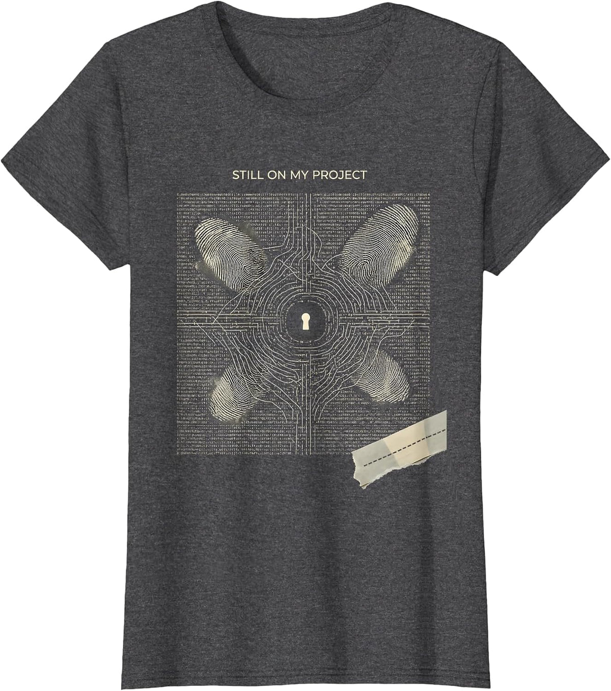 Women's Still On My Project Funny Rock Climbing Bouldering Pun T-Shirt - Dark Heather Grey