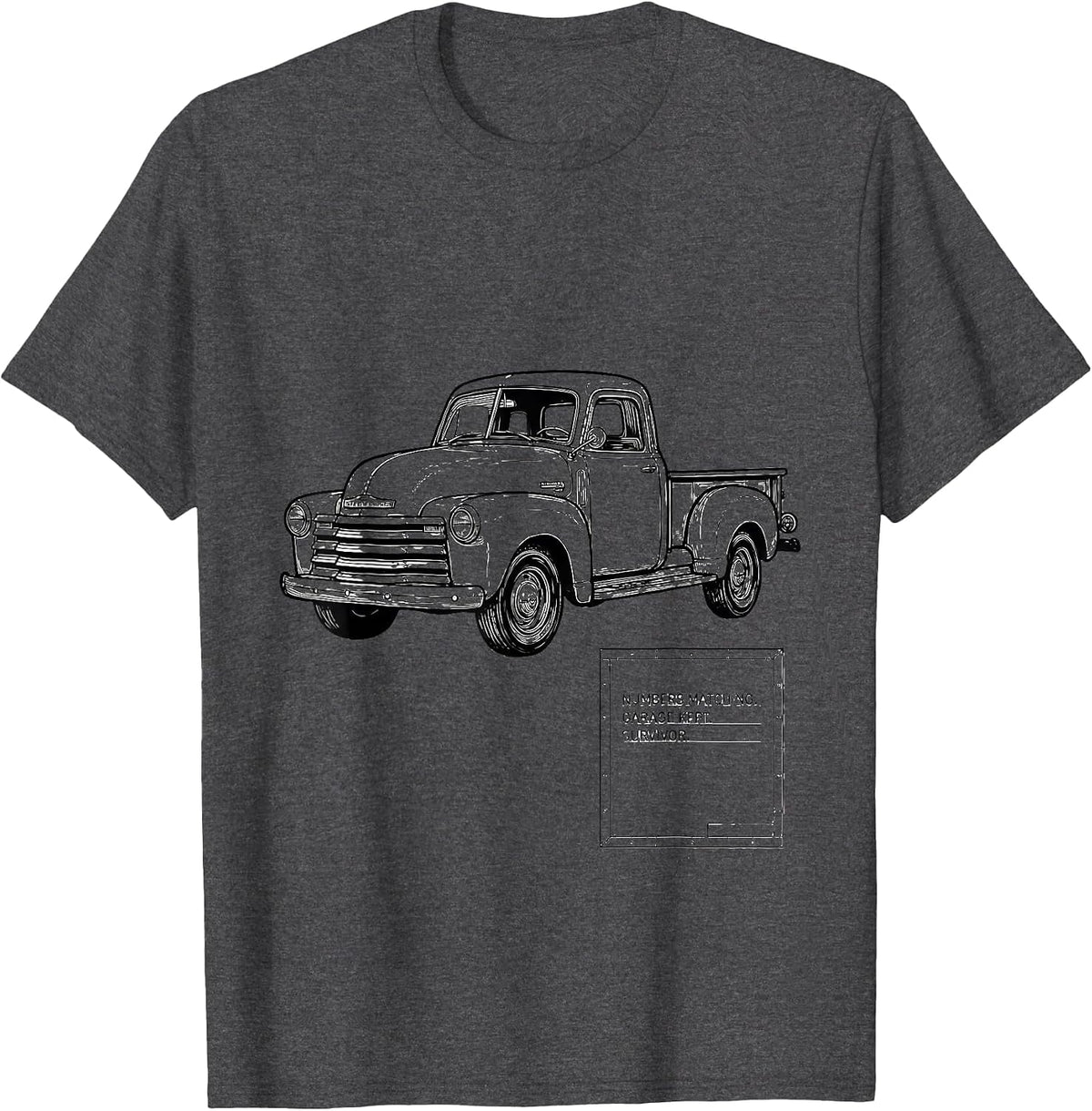 Numbers Matching Garage Kept Survivor Classic Car Guy T-Shirt - Dark Heather Grey