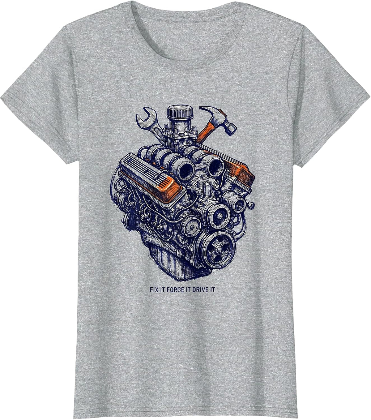 Women's Valley Forge Automotive Fix It Forge It Drive It T-Shirt - Heather Grey