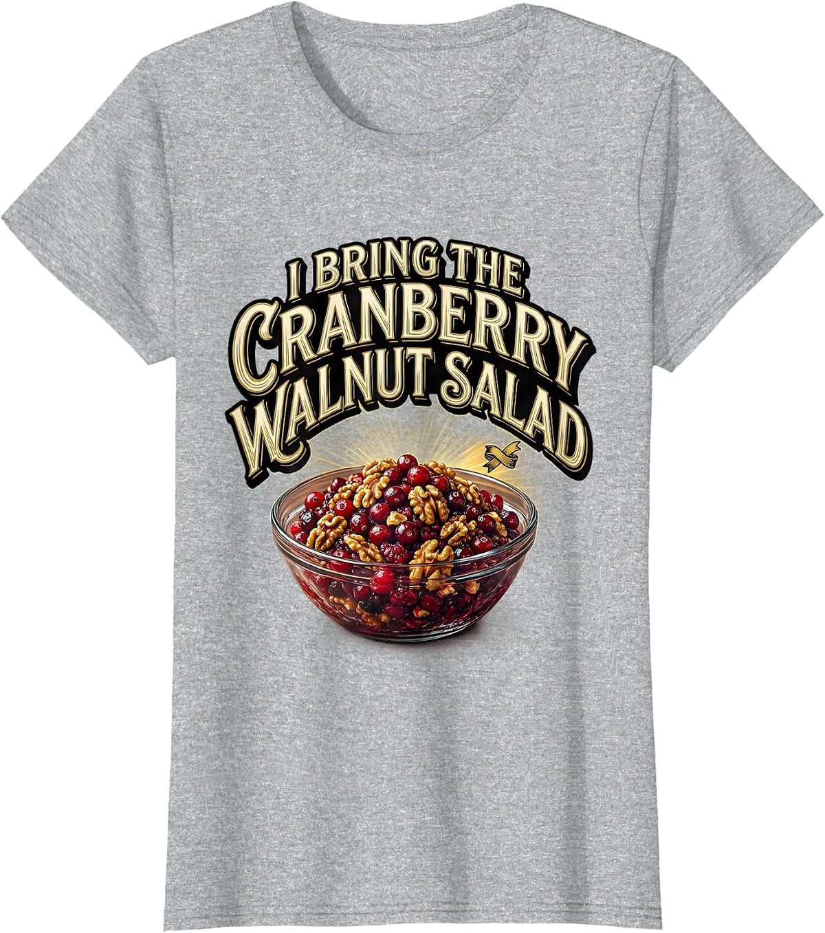 Women's I Bring The Cranberry Walnut Salad Bootleg 90's Rap Vintage T-Shirt - Heather Grey