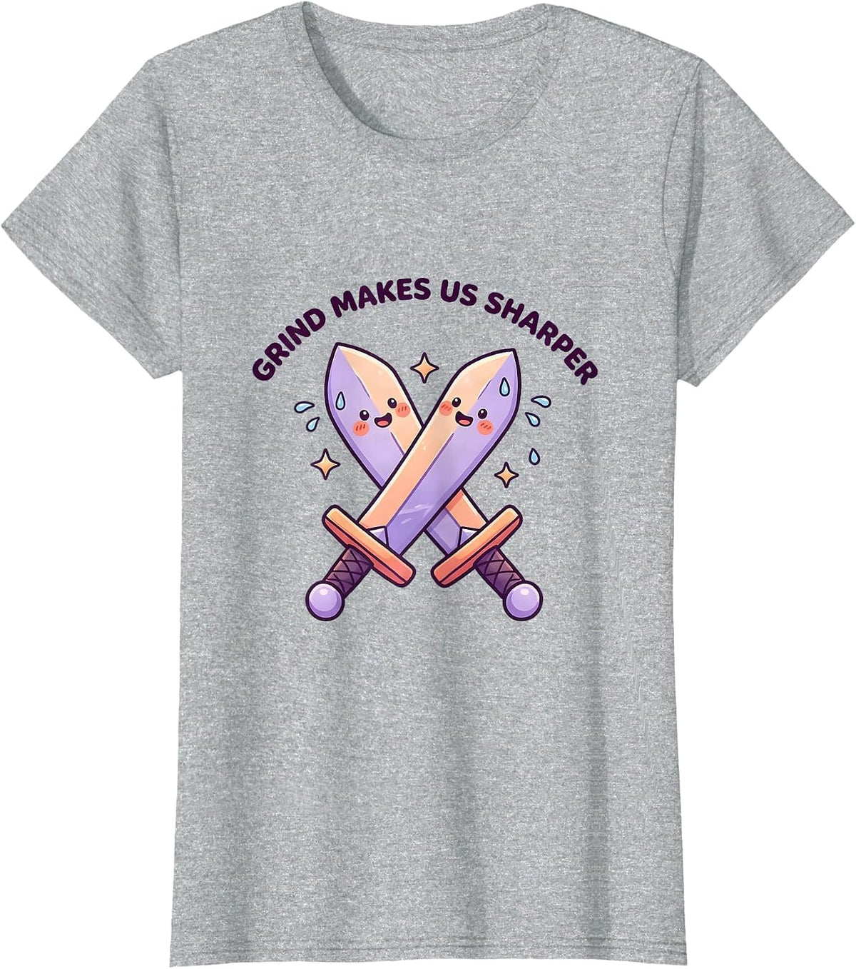 Grind Makes Us Sharper Iron Sharpens Iron T-Shirt - Heather Grey
